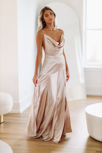 Jaded Maxi Dress - Champagne-HAZEL & OLIVE-Small-