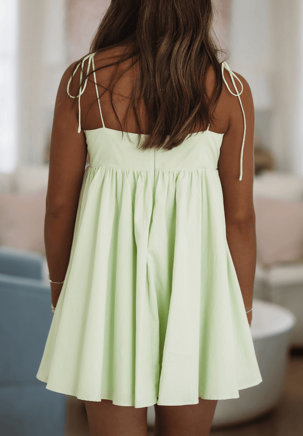 HAZEL & OLIVE JD5382/2 Aim High Mini Dress - Lime Green