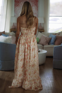Hazel & Olive JD9258/1 Georgia Rose Maxi Dress - Pink and Green