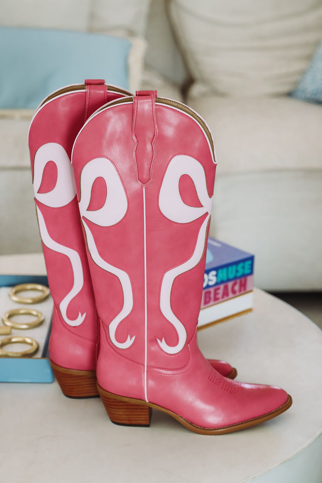 Just a City Girl Cowboy Boots Pink