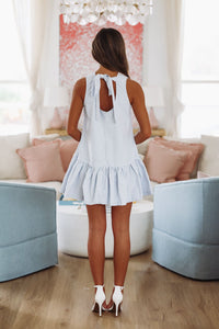 Just a Friend Mini Dress - Blue-HAZEL & OLIVE MD5526-Small-