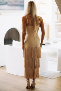 Hazel & Olive K1014 Karma Calling Maxi Skirt - Champagne
