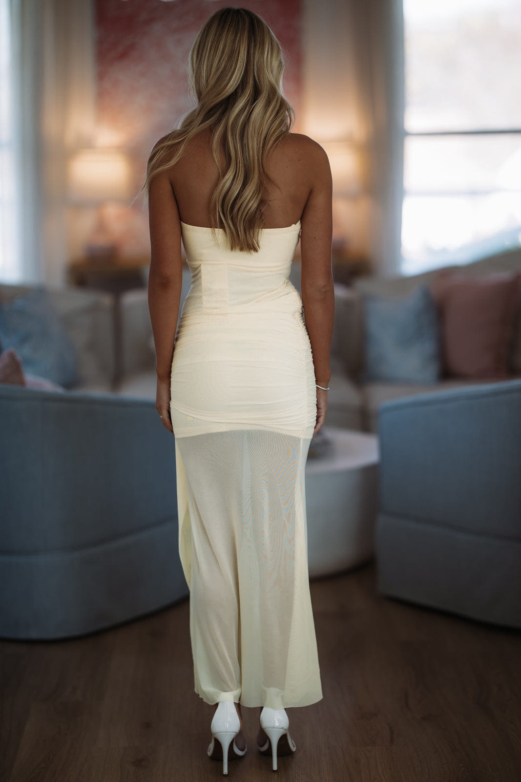 Hazel & Olive KA0308H By My Side Maxi Dress - Butter Yellow