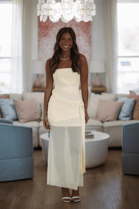 Hazel & Olive KA0308H By My Side Maxi Dress - Butter Yellow