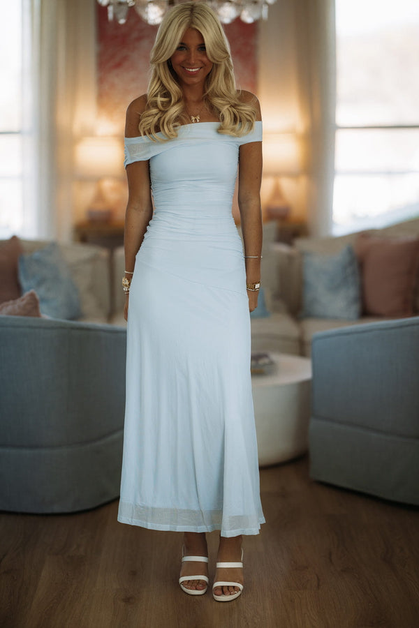 Hazel & Olive KA0334D I'll Be There Maxi Dress - Light Blue