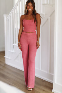 Keep It Amusing Knit Bustier Top - Pink-HAZEL & OLIVE-Small-