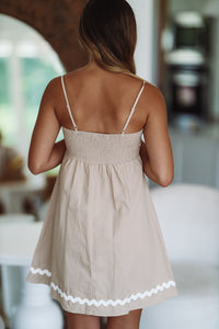 Latte Lounge Mini Dress - Taupe-HAZEL & OLIVE-Small-