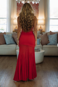 Hazel & Olive LD11820 Cool Whispers Maxi Dress -  Red