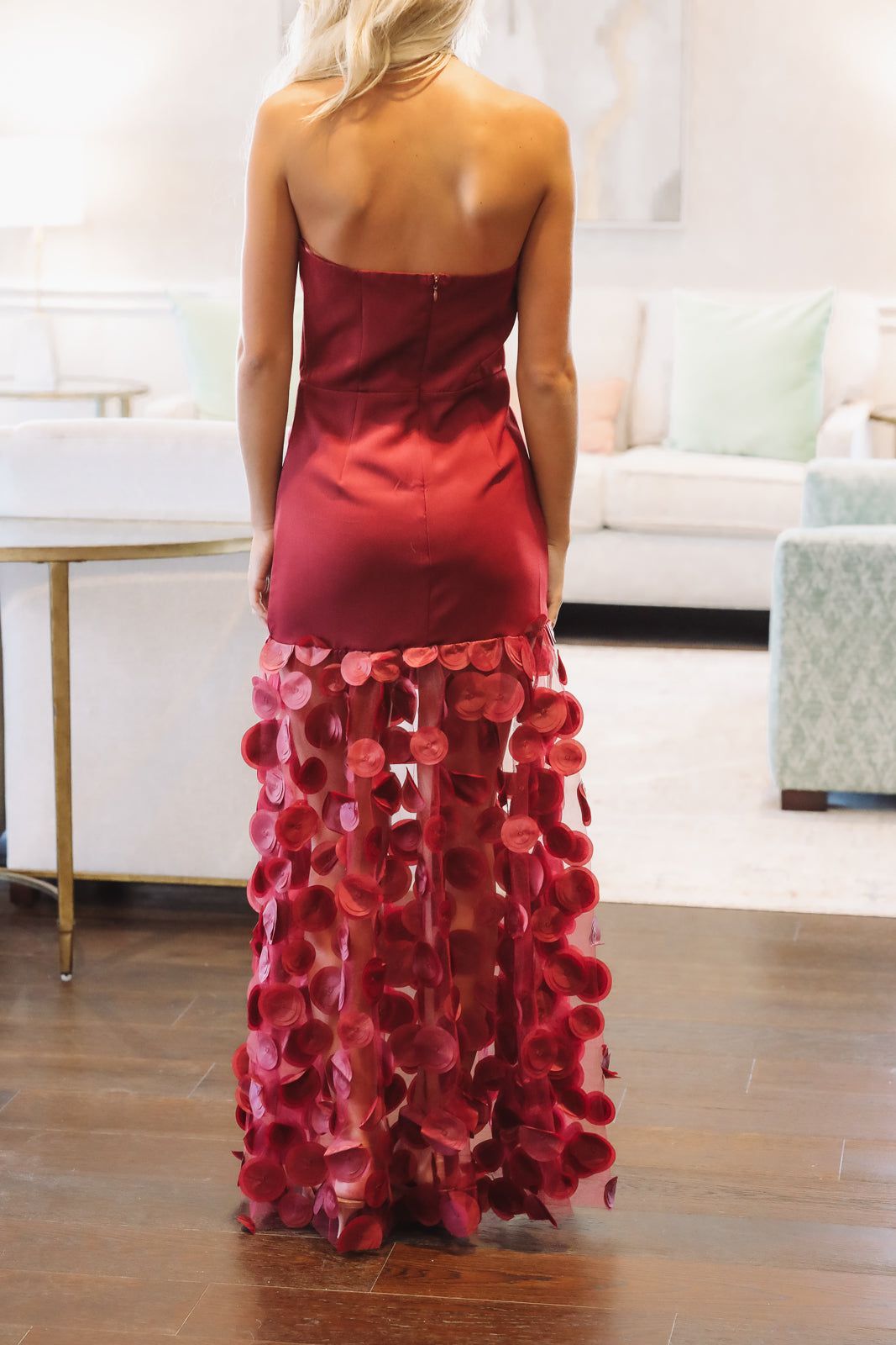 Hazel & Olive LD11919 Bordeaux Nights Maxi Dress - Wine