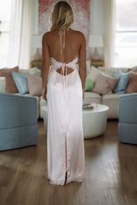 Hazel & Olive LD12253 Charmed Contours Maxi Dress - Baby Pink