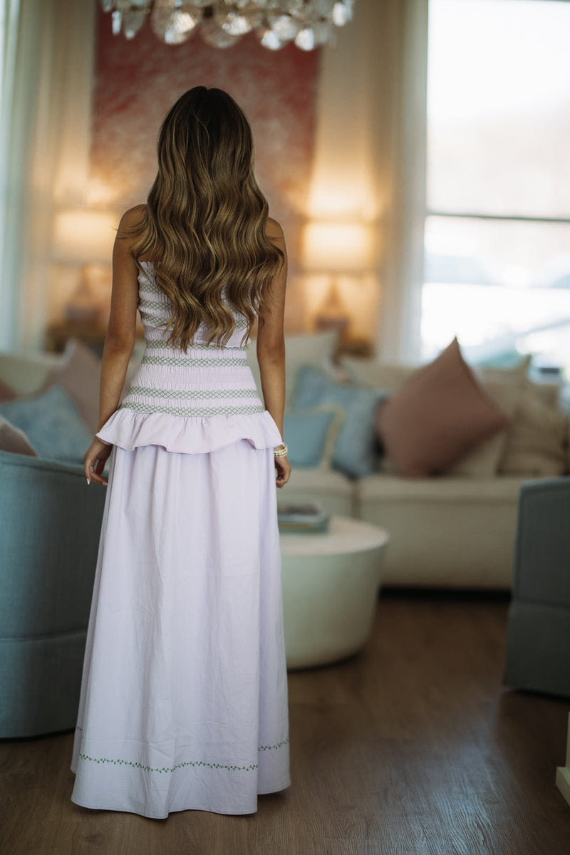 baby pink long dress Lace Up Back Pink A-line Long Formal Dress EWQ001 – SELINADRESS