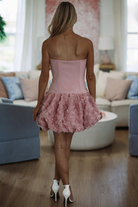 Hazel & Olive LD6043M Madelena Mini Dress by Line and Dot - Rose Lavender