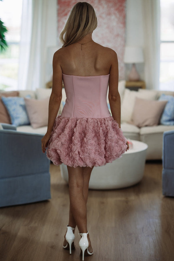 Hazel & Olive LD6043M Madelena Mini Dress by Line and Dot - Rose Lavender