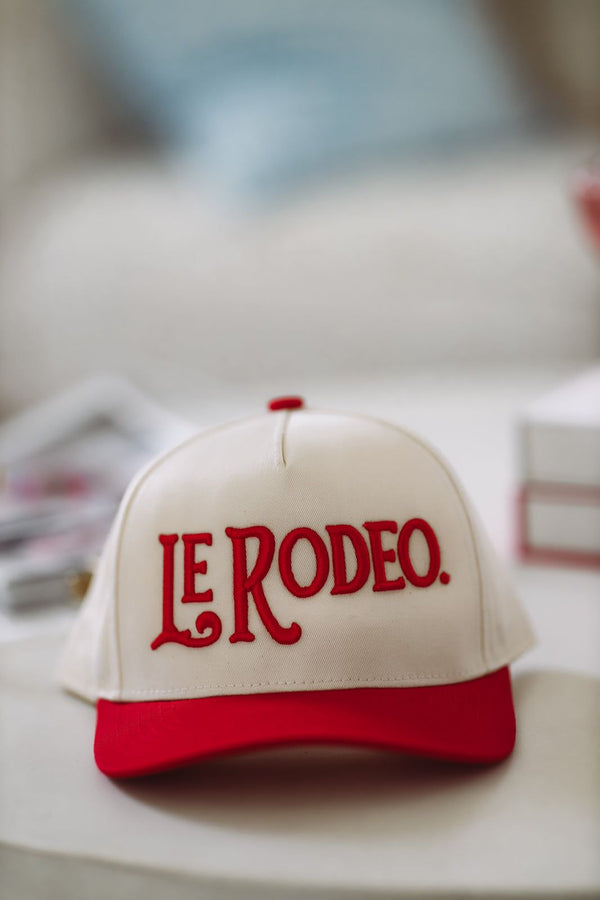 Le Rodeo Snapback Hap - Red and Cream-HAZEL & OLIVE-