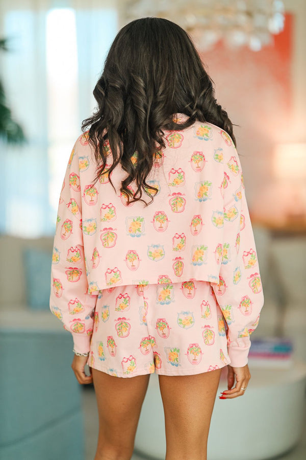 Lemon Amalfi Coast Shorts - Pink-HAZEL & OLIVE IKP39579/01-Small-