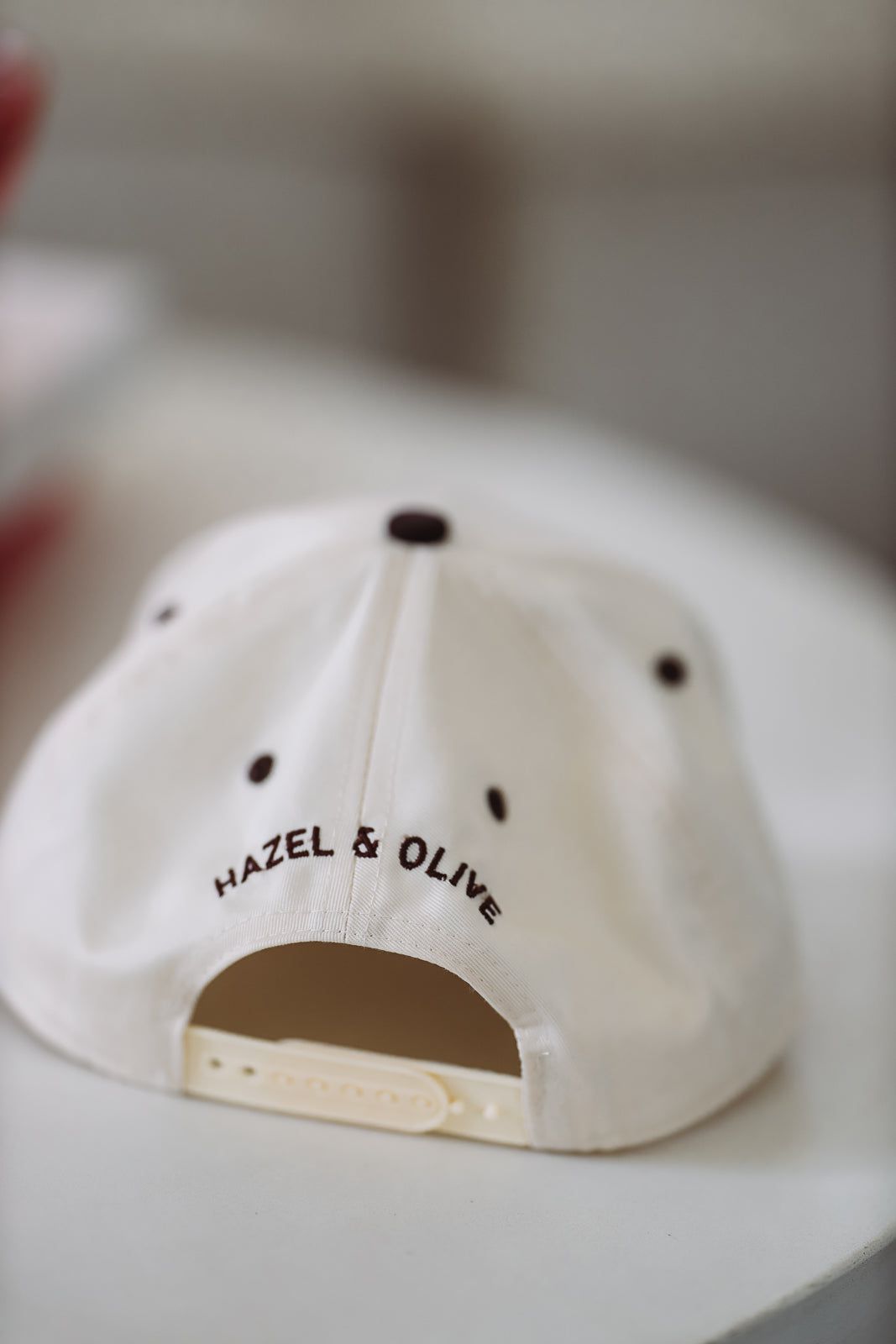 Let's Chug Espresso Martinis Two Toned Snapback Hat - Beige and Brown-HAZEL & OLIVE-