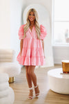 HAZEL & OLIVE Little Darlin Shirt Dress - Bubblegum Pink
