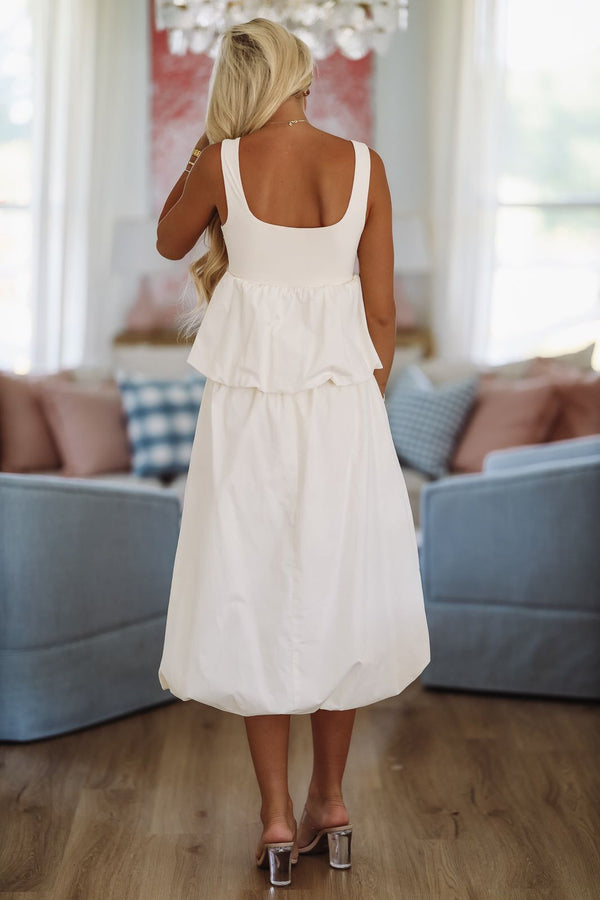 Long Nights Midi Skirt - Cream-HAZEL & OLIVE-XSmall-