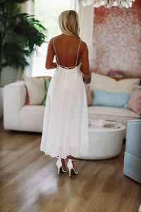 Love Language Maxi Dress - White-HAZEL & OLIVE-Small-