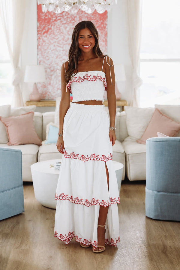 Love You Cherry Much Crop Top - White-HAZEL & OLIVE LT1801-Small-