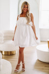 HAZEL & OLIVE Lucy In Love Babydoll Mini Dress - White