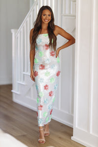 Make It Fun Midi Dress - Silver-HAZEL & OLIVE-Small-