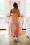 handcrafted blush midi dress Liana Midi Dress