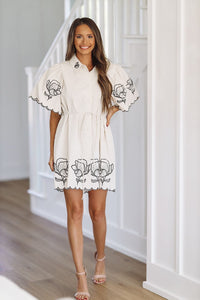 Make the Plans Shirt Dress - Oatmeal-HAZEL & OLIVE-Small-