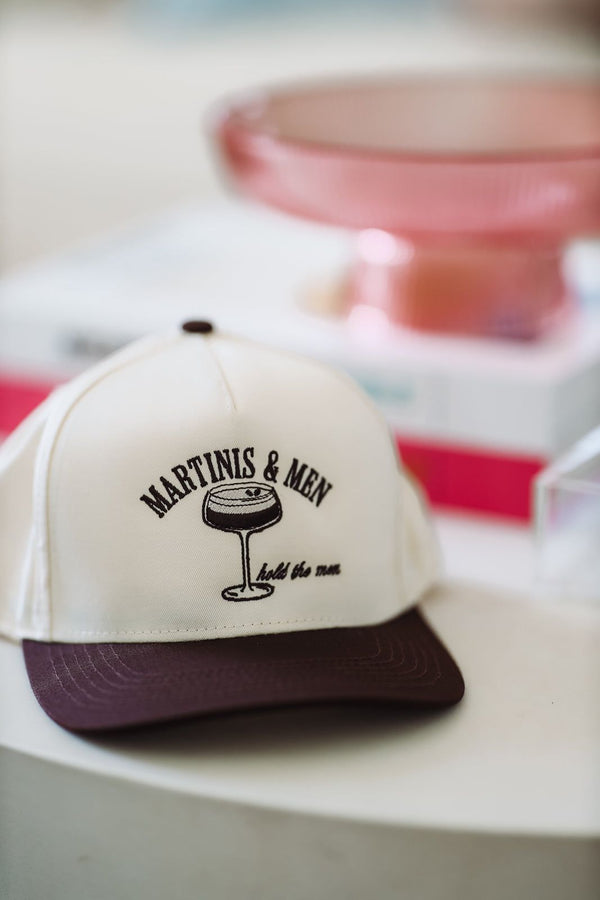 Martinis and Men Hold the Men Hat - Ivory and Brown-HAZEL & OLIVE-