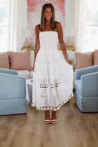 May I Have Your Attention Please Midi Dress - White-HAZEL & OLIVE-XS-