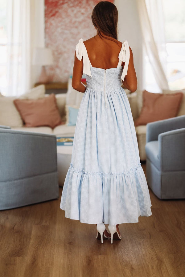 Don't Think Twice Romper Dress - Blue