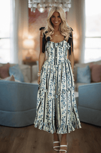 Hazel & Olive MD5392F Your Moment Maxi Dress - Navy