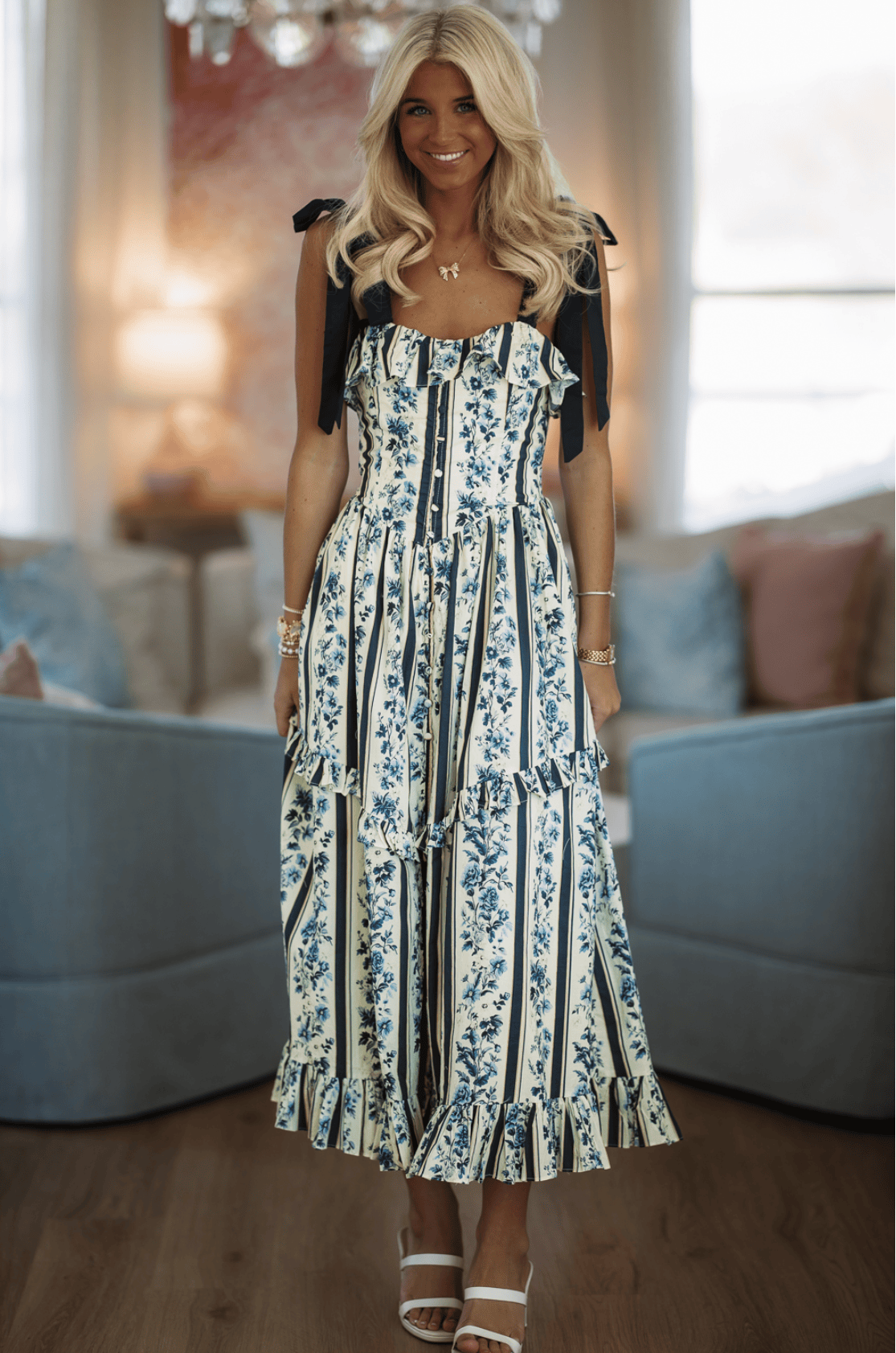 Hazel & Olive MD5392F Your Moment Maxi Dress - Navy