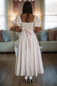 HAZEL & OLIVE MD5428B Peach of a Day Midi Dress - Pink