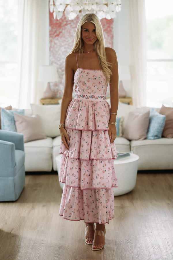 Hazel & Olive MD5529 3 Wishes Maxi Dress - Pink