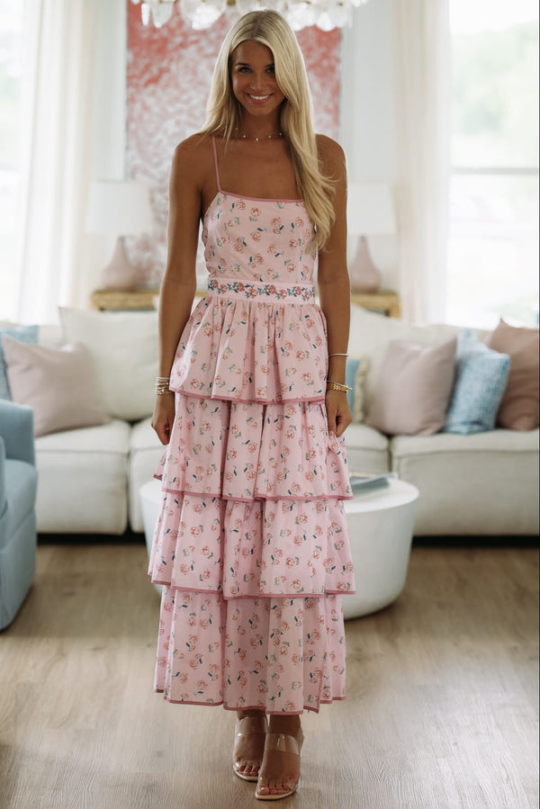 Hazel & Olive MD5529 3 Wishes Maxi Dress - Pink