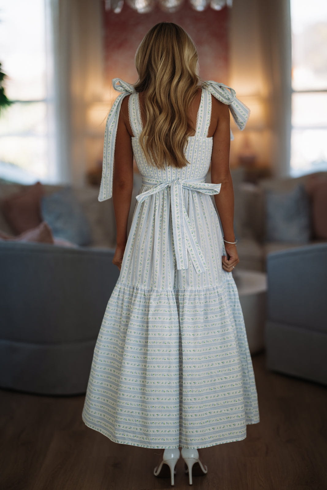 HAZEL & OLIVE MD5530 Divine Diva Midi Dress - Blue