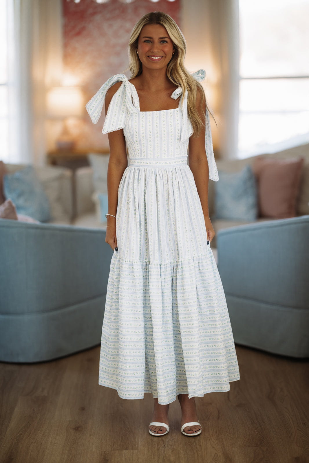 HAZEL & OLIVE MD5530 Divine Diva Midi Dress - Blue