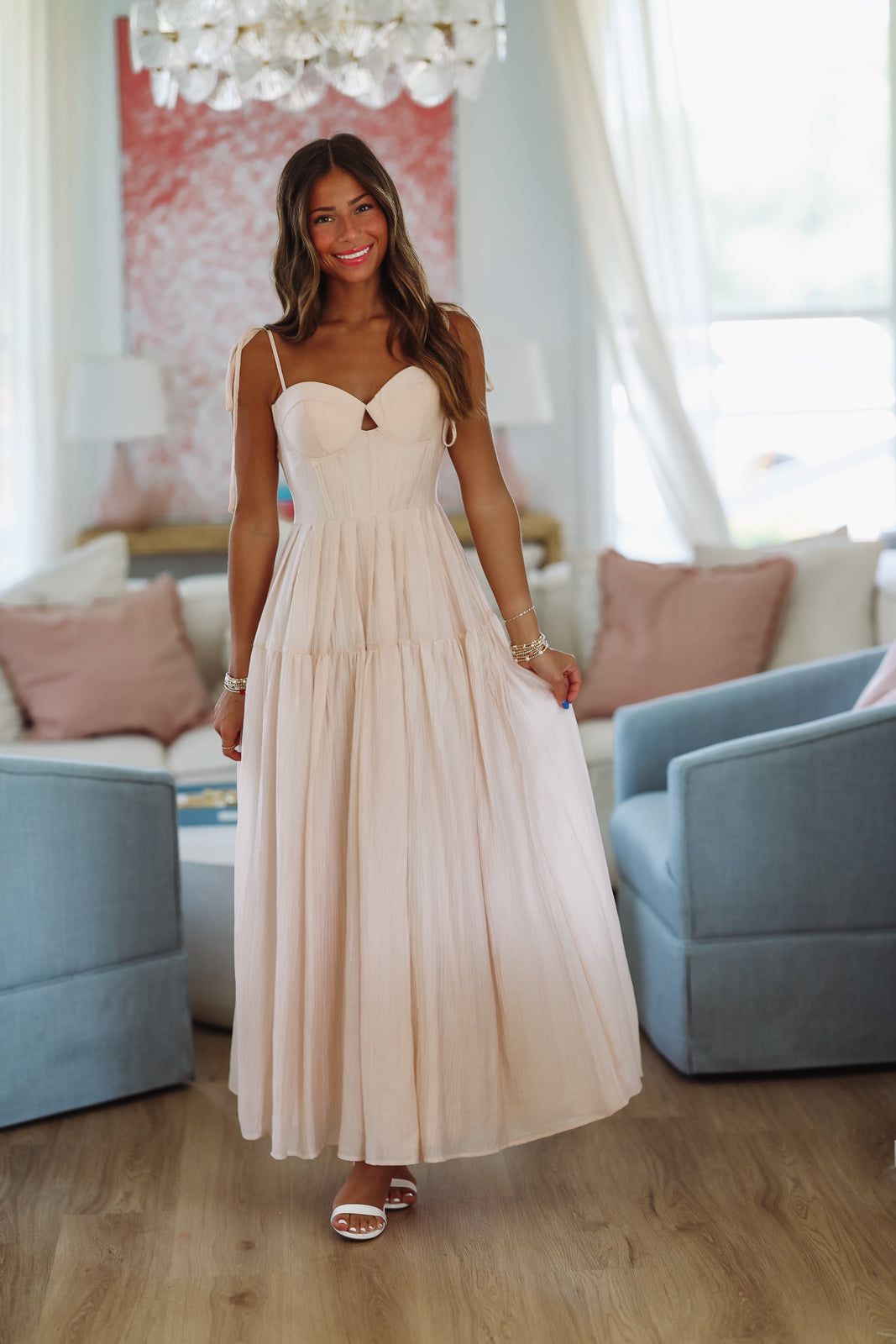 Rosé All Season Maxi Dress - Blush Pink – Hazel & Olive