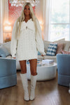 Just for Love Oversized Knit Mini Dress - Cream-Hazel & Olive MD6035-Small-