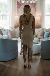 Hazel & Olive MD6816 Salt Air Stroll Midi Dress - Light Mocha