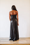 Metallic Shimmer Maxi Dress - Black-HAZEL & OLIVE-Small-