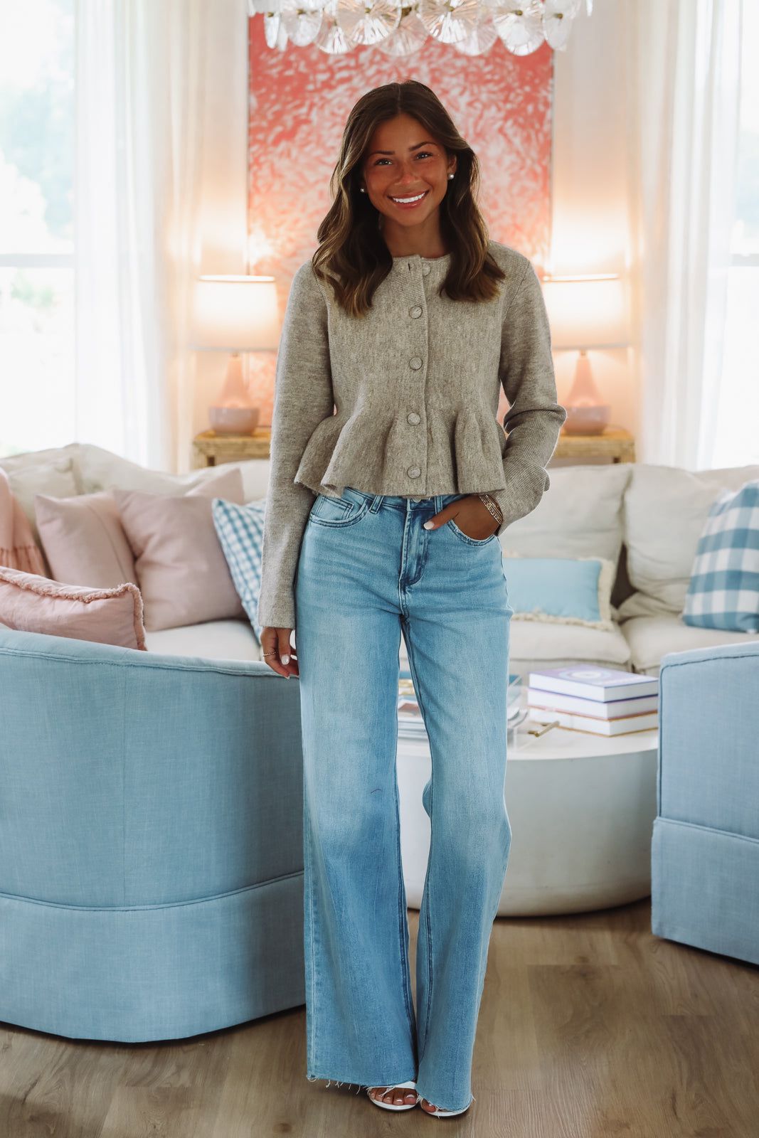 Meet You at the Cafe Cardigan - Light Mocha