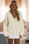 Hazel & Olive MK7154 Cotton Fluff Cardigan - Butter Yellow