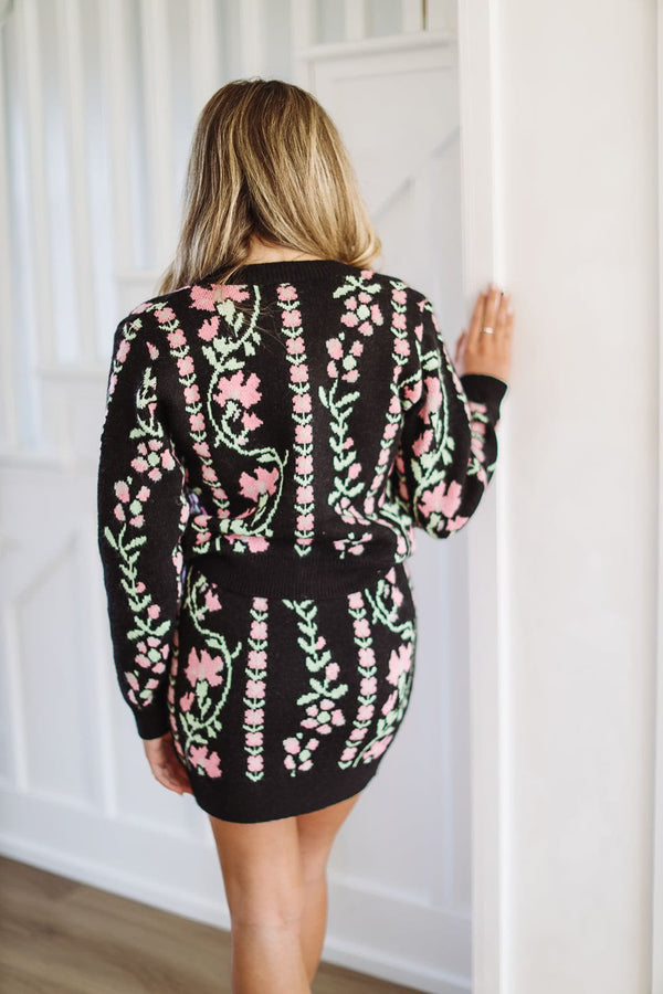 More to Come Knit Mini Skirt - Black-HAZEL & OLIVE-Small-