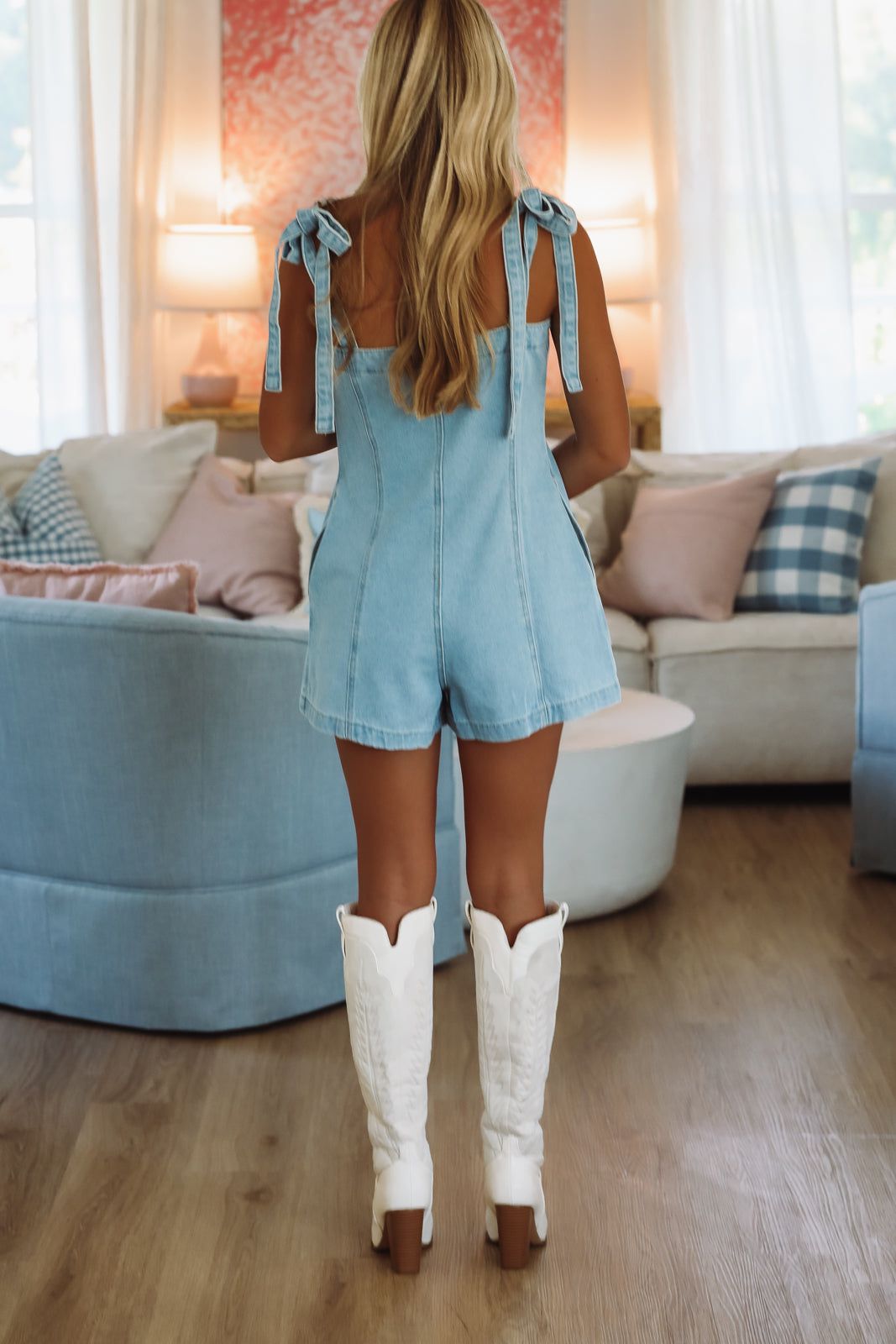 Pocket Full of Fun Denim Romper - Light Wash – Hazel & Olive