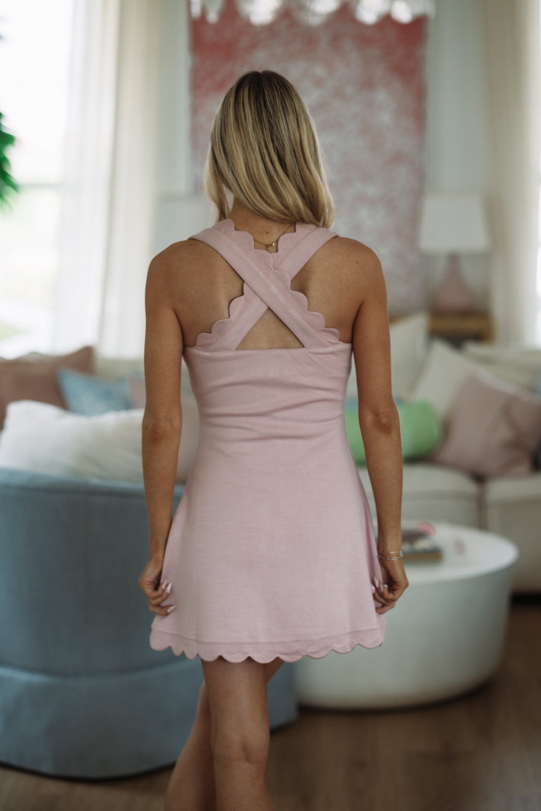 Hazel & Olive MR4387 Addison Romper Dress - Rose Lavender