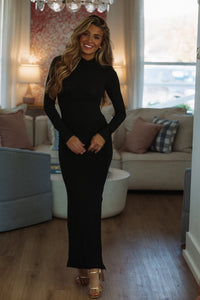 Hazel & Olive MS8182 Duality Top and Maxi Skirt Set - Black