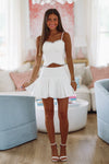 Can't Hold Me Back Top and Skirt Set - Off White-HAZEL & OLIVE MST8370-Small-