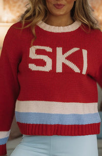 Hazel & Olive MWT20385 Fresh Powder Sweater - Red